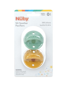 Chupete de Silicona Nuby 2 Paquete Tetina Cereza 0+ Meses 2