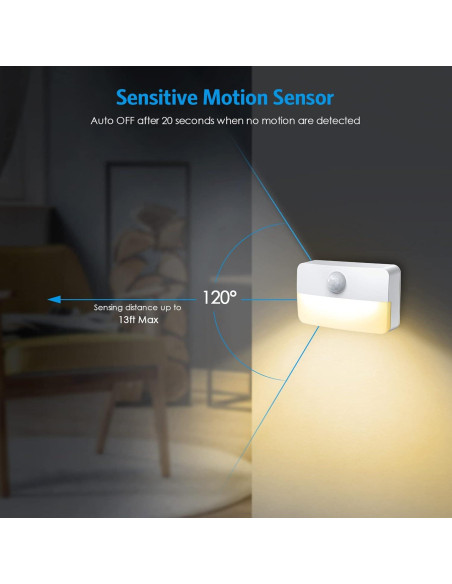 AMIR Luz de Escalera LED con Sensor de Movimiento - 2 Piezas