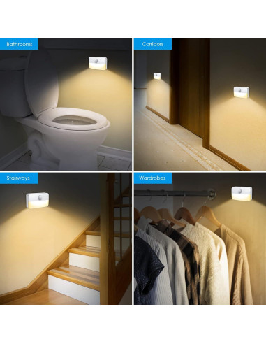 AMIR Luz de Escalera LED con Sensor de Movimiento - 2 Piezas