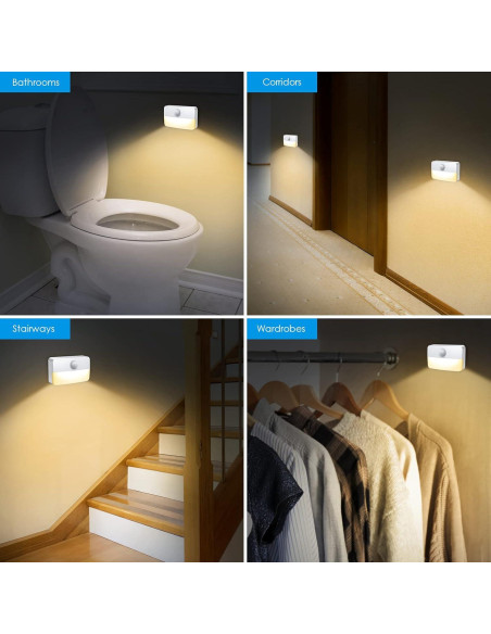 AMIR Luz de Escalera LED con Sensor de Movimiento - 2 Piezas