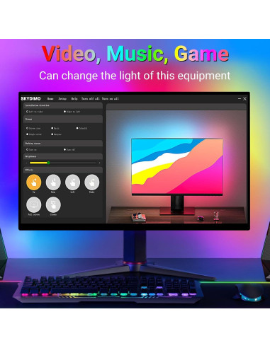 Iluminación LED Ambiental Inteligente Coyilinyi 24" RGB