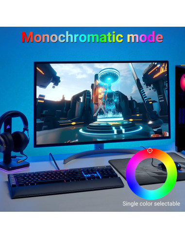 Iluminación LED Ambiental Inteligente Coyilinyi 24" RGB