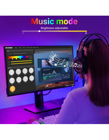 Iluminación LED Ambiental Inteligente Coyilinyi 24" RGB