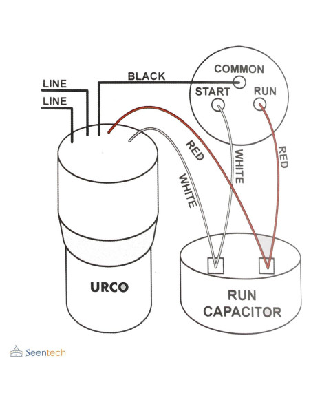 Capacitor de Arranque Duro 3 en 1 Seentech RCO410 - 115VAC
