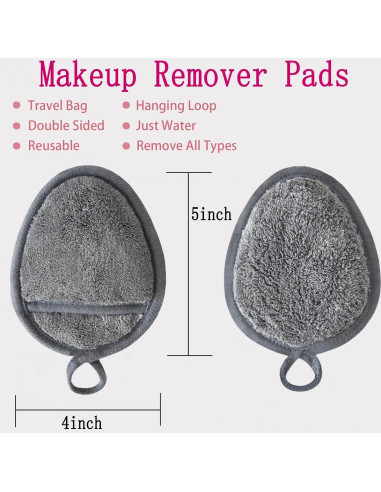Discos Desmaquillantes Reutilizables VIcolour 6 Piezas Gris