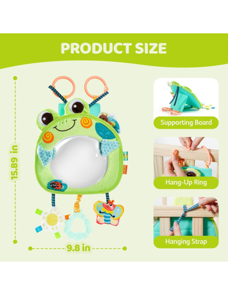 Juguete Colgante para Cochecito Jollybaby Rana Espejo 20.8x14.9cm Juguete Colgante para Cochecito Jollybaby Rana Espejo 20.8x14.9cm