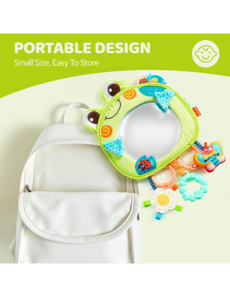 Juguete Colgante para Cochecito Jollybaby Rana Espejo 20.8x14.9cm Juguete Colgante para Cochecito Jollybaby Rana Espejo 20.8x14.9cm