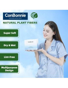 Toallas Faciales Desechables Conbonnie XL 50 Unidades Biodegradables 2