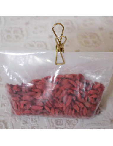 50 Pinzas de Ropa AITRAI Acero Inoxidable Doradas 5.6 cm