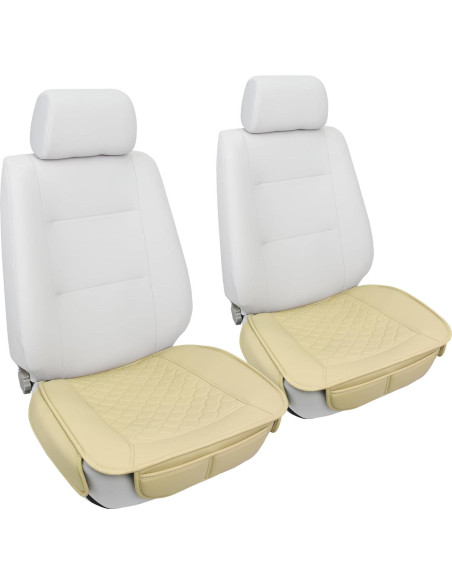 Cubiertas de Asiento de Coche Elantrip Beige 2 Pcs Antideslizantes