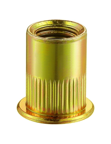 Tuerca de Remache Wensilon 1/2-13 Acero Zincado Amarillo 20Pcs Tuerca de Remache Wensilon 1/2-13 Acero Zincado Amarillo 20Pcs