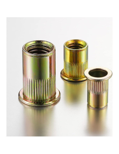 Tuerca de Remache Wensilon 1/2-13 Acero Zincado Amarillo 20Pcs