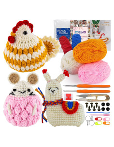 Kit de Crochet para Principiantes XSEINO - 3 Animales con Tutoriales