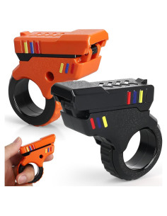 Juguete Fidget Gun Dilabnba EDC Gyro 6x6cm Negro/Naranja