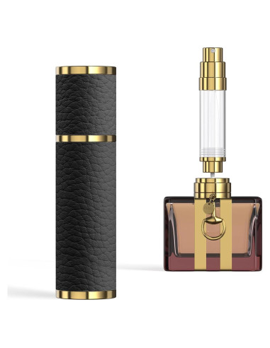 Atomizador de Perfume FENHON 5ml Recargable Cuero Negro