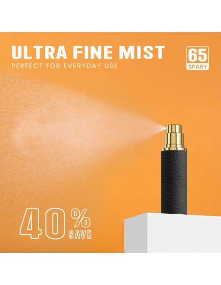 Atomizador de Perfume FENHON 5ml Recargable Cuero Negro