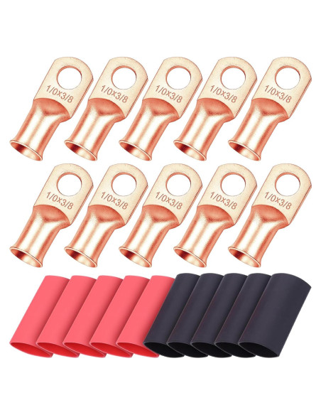 Conectores de Terminal de Batería iGreely 1/0 AWG 3/8" - 10 Pcs
