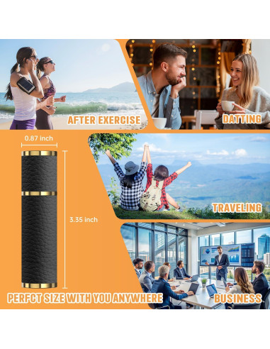 Atomizador de Perfume FENHON 5ml Recargable Cuero Negro