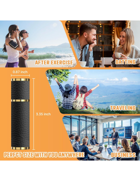 Atomizador de Perfume FENHON 5ml Recargable Cuero Negro