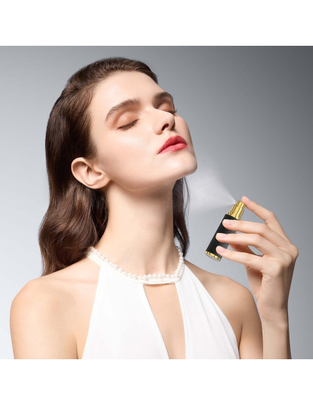 Atomizador de Perfume FENHON 5ml Recargable Cuero Negro