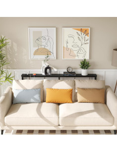 Mesa Consola Estrecha ELYKEN 5.9" con Salidas USB y Carga, Negro 2