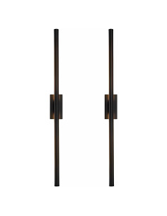 2 Pack Lámparas de Pared LED Modernas QSDCVIS 60cm Negro