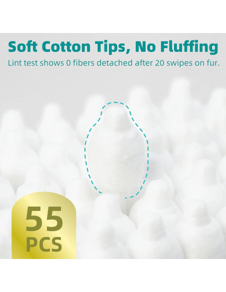 Hisopos de Algodón para Mascotas MEDUWEDU - 55 Unidades