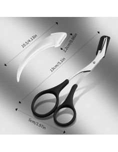 Tijeras para Cejas JIAKAI 3 Piezas con Peine Antideslizante 2