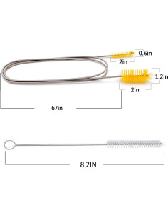 Cepillo de Drenaje Flexible Desin 169 cm con 2 Cepillos de 21 cm 2