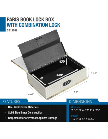 Caja Fuerte Oculta Barska Paris - Seguridad Portátil de Acero