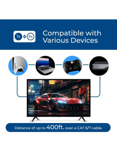 Receptor HDMI OREI EX-500-RX 4K sobre IP hasta 120m 2