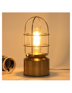 Lámpara de Mesa Steampunk Haian - Regulable 3 Niveles - Oro