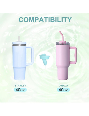 Adaptador de Vaso Hoohnnaa para Stanley 40 oz, Verde, BPA Free