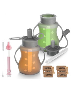 Bolsas de Comida Reutilizables para Bebés LOTBILL - 2 Unidades Gris