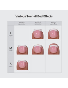 Uñas de Pie Cuadradas BTArtbox - Kit de 30 Uñas Curables 2
