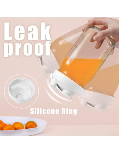 Paquete de 4 Tapas de Vertido AoeJarry para Tarros Mason