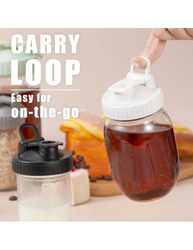 Paquete de 4 Tapas de Vertido AoeJarry para Tarros Mason