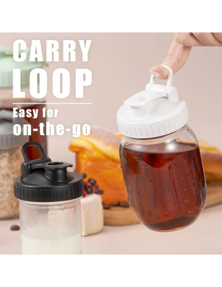 Paquete de 4 Tapas de Vertido AoeJarry para Tarros Mason