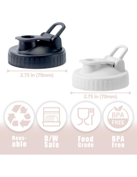 Paquete de 4 Tapas de Vertido AoeJarry para Tarros Mason