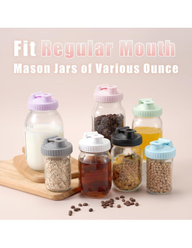 Paquete de 4 Tapas de Vertido AoeJarry para Tarros Mason