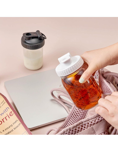 Paquete de 4 Tapas de Vertido AoeJarry para Tarros Mason