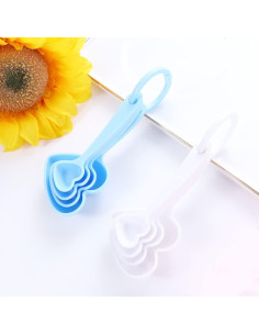 Juego de cucharas medidoras de plástico Leadigol - 2 piezas 2