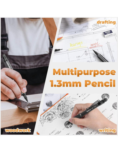 Conjunto de Lápices Mecánicos Nicpro 1.3mm Resistente al Agua