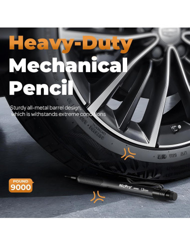 Conjunto de Lápices Mecánicos Nicpro 1.3mm Resistente al Agua