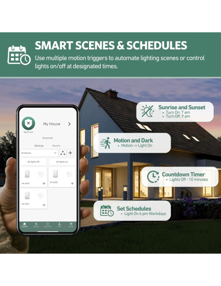 Interruptor de Luz Inteligente SECURAM con Sensor de Movimiento