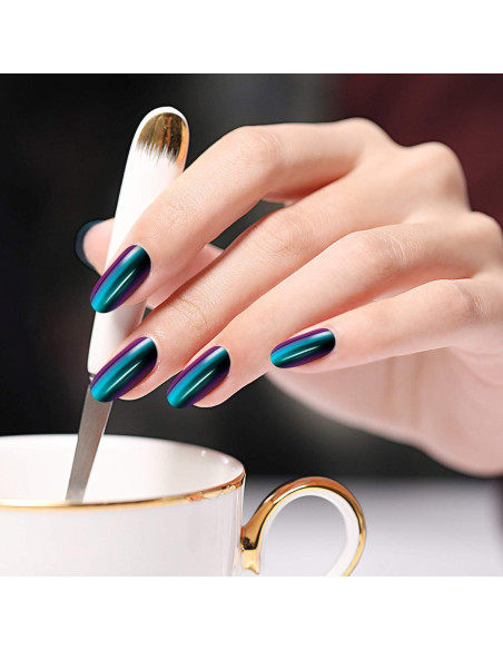 Conjunto de Polvo de Uñas Artdone 20 Tarros Efecto Espejo