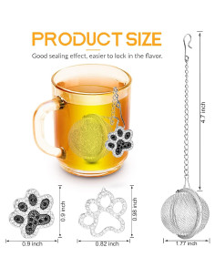 Infusor de Té Suelto NSTaygate 2pcs Acero Inoxidable 4.5cm 2