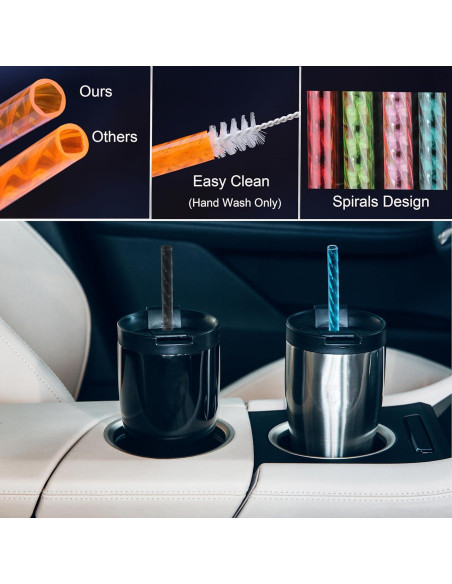 Sorbetes Reutilizables Dakoufish 30.48 cm para Taza Stanley 10 Pzs