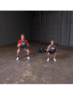 Bola de Medicina de Caucho 9.07 kg Body-Solid Negra 2