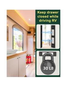 Pestillo Magnético Jiayi 30 lbs Negro - 2 Paquete Ultra Delgado 2